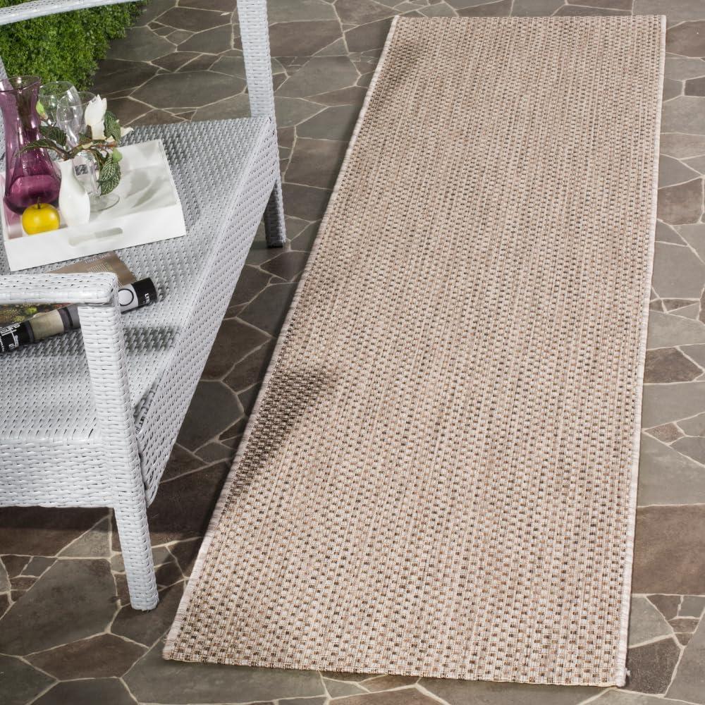 image:imageSAFAVIEH Courtyard Collection Area Rug 8 x 10 Natural amp Cream NonShedding amp Easy Care IndoorOutdoor amp WashableIdeal for Patio Backyard Mudroom CY852103012BeigeBrown