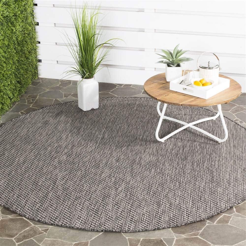 image:imageSAFAVIEH Courtyard Collection Area Rug 8 x 10 Natural amp Cream NonShedding amp Easy Care IndoorOutdoor amp WashableIdeal for Patio Backyard Mudroom CY852103012BlackBeige