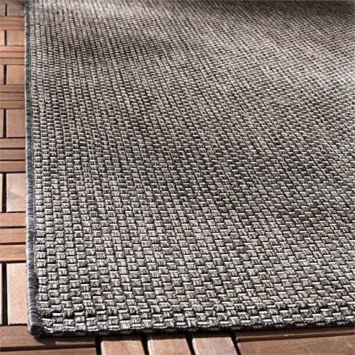 image:imageSAFAVIEH Courtyard Collection Area Rug 8 x 10 Natural amp Cream NonShedding amp Easy Care IndoorOutdoor amp WashableIdeal for Patio Backyard Mudroom CY852103012BlackBeige