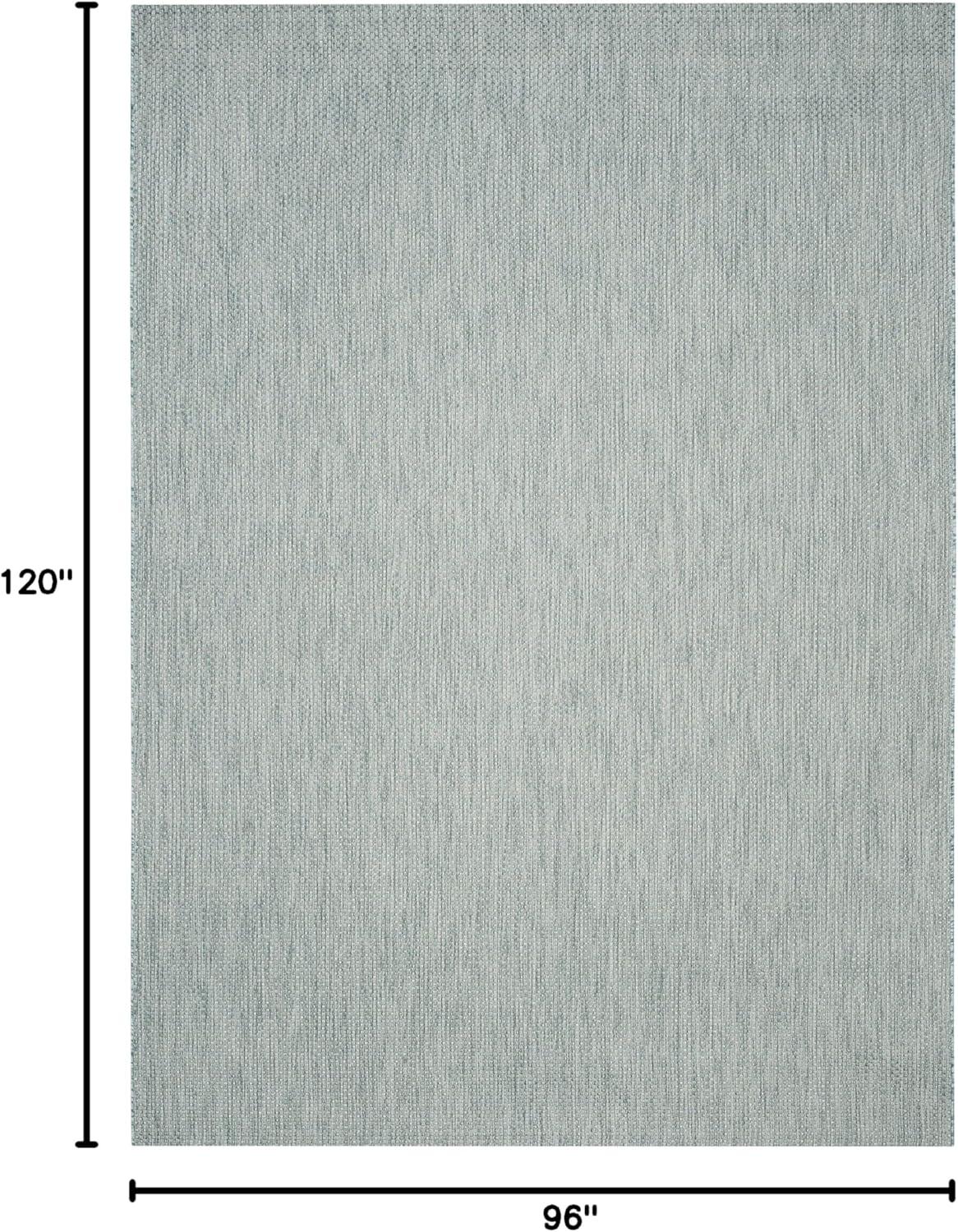 image:imageSAFAVIEH Courtyard Collection Area Rug 8 x 10 Natural amp Cream NonShedding amp Easy Care IndoorOutdoor amp WashableIdeal for Patio Backyard Mudroom CY852103012AquaGrey