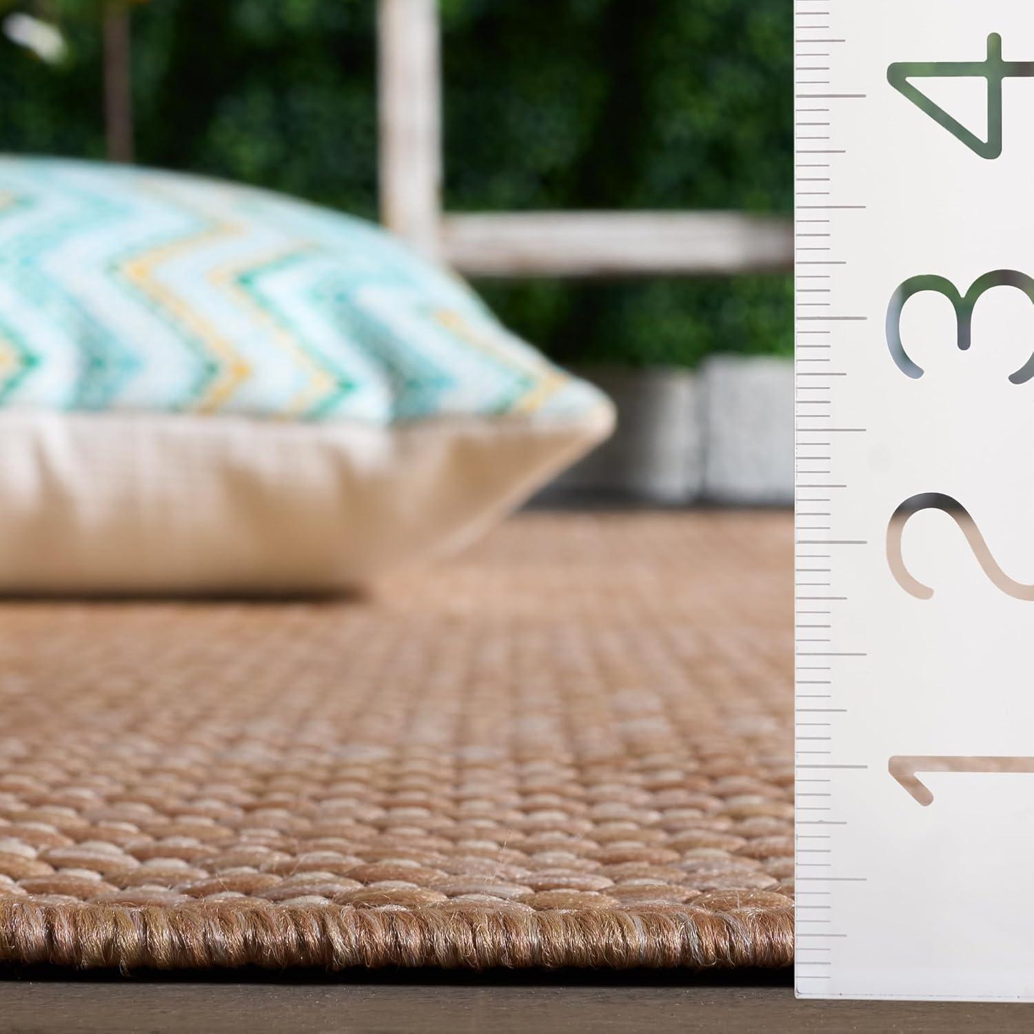 image:imageSAFAVIEH Courtyard Collection Area Rug 8 x 10 Natural amp Cream NonShedding amp Easy Care IndoorOutdoor amp WashableIdeal for Patio Backyard Mudroom CY852103012NaturalCream
