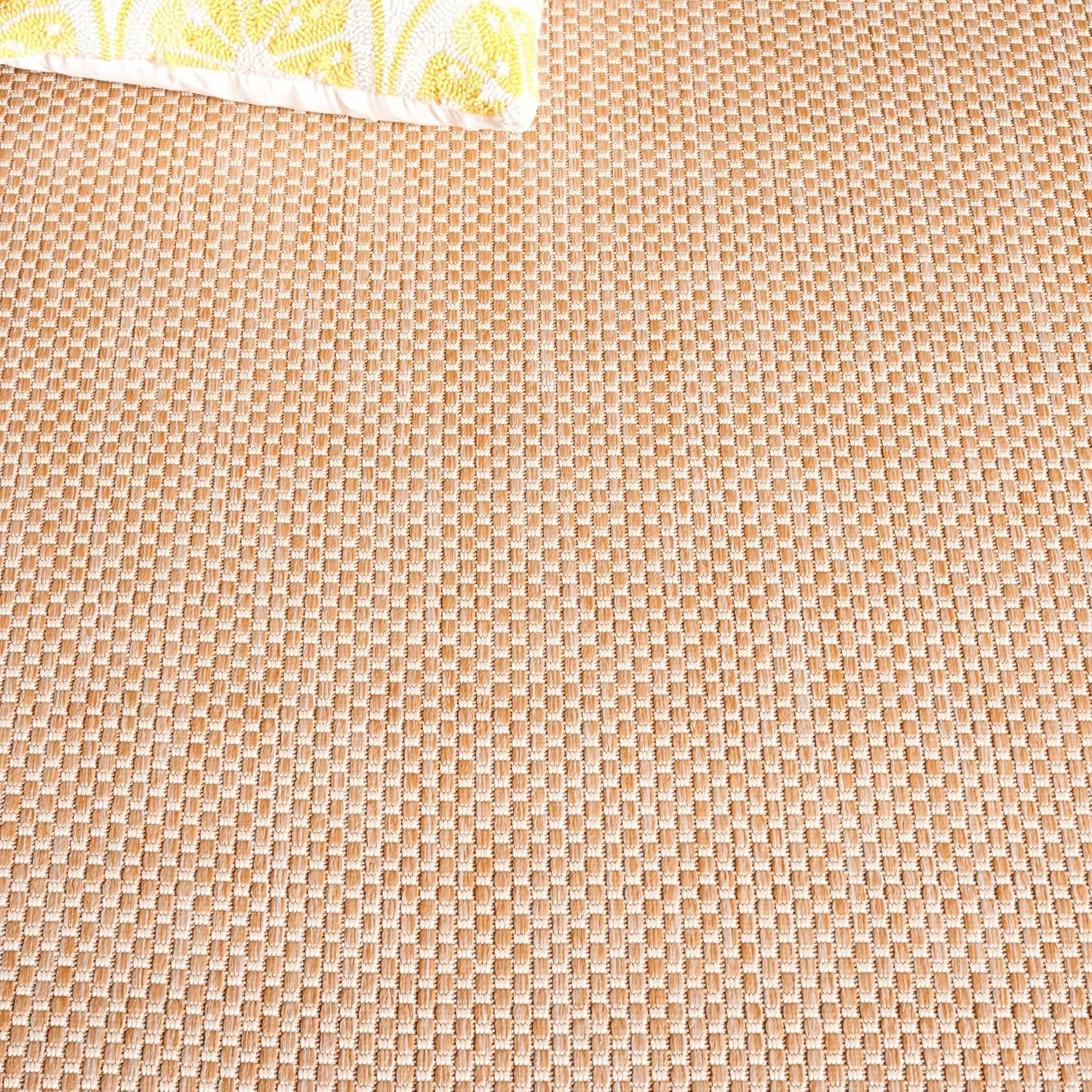 image:imageSAFAVIEH Courtyard Collection Area Rug 8 x 10 Natural amp Cream NonShedding amp Easy Care IndoorOutdoor amp WashableIdeal for Patio Backyard Mudroom CY852103012NaturalCream