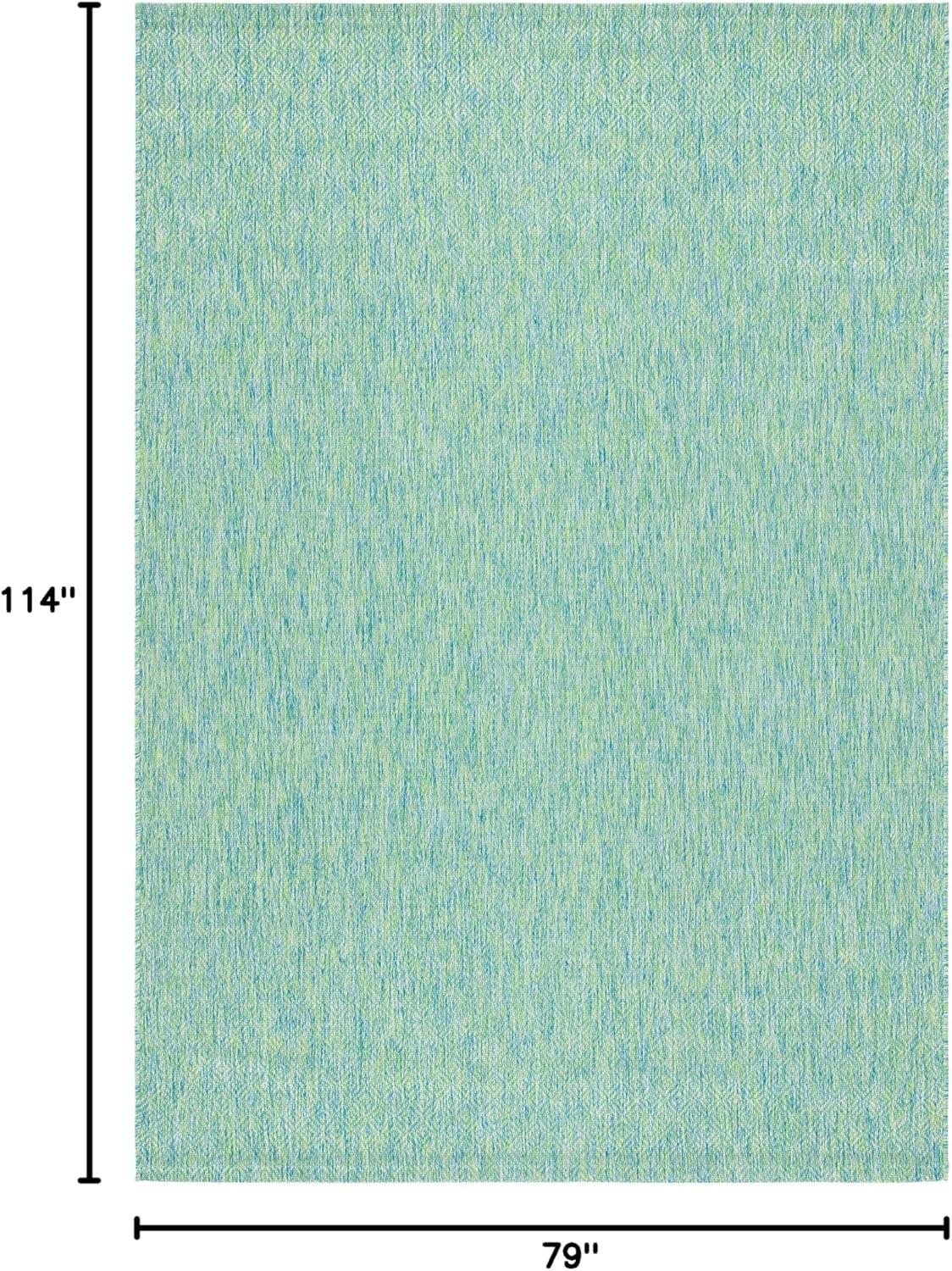 image:imageSAFAVIEH Courtyard Collection Area Rug 8 x 10 Natural amp Cream NonShedding amp Easy Care IndoorOutdoor amp WashableIdeal for Patio Backyard Mudroom CY852103012GreenBlue