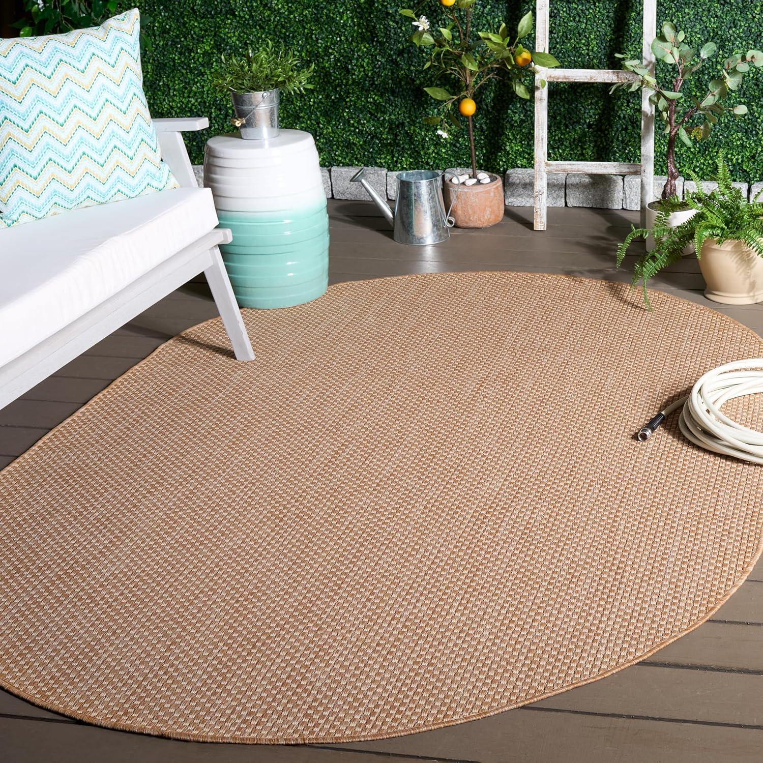 image:imageSAFAVIEH Courtyard Collection Area Rug 8 x 10 Natural amp Cream NonShedding amp Easy Care IndoorOutdoor amp WashableIdeal for Patio Backyard Mudroom CY852103012NaturalCream