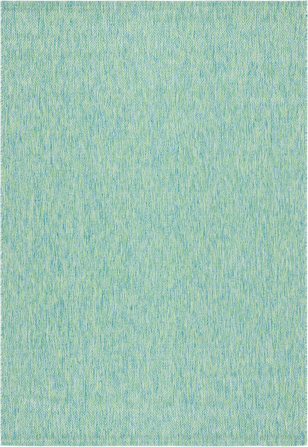image:imageSAFAVIEH Courtyard Collection Area Rug 8 x 10 Natural amp Cream NonShedding amp Easy Care IndoorOutdoor amp WashableIdeal for Patio Backyard Mudroom CY852103012GreenBlue