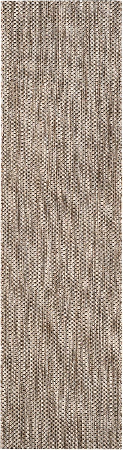 image:imageSAFAVIEH Courtyard Collection Area Rug 8 x 10 Natural amp Cream NonShedding amp Easy Care IndoorOutdoor amp WashableIdeal for Patio Backyard Mudroom CY852103012NaturalBlack