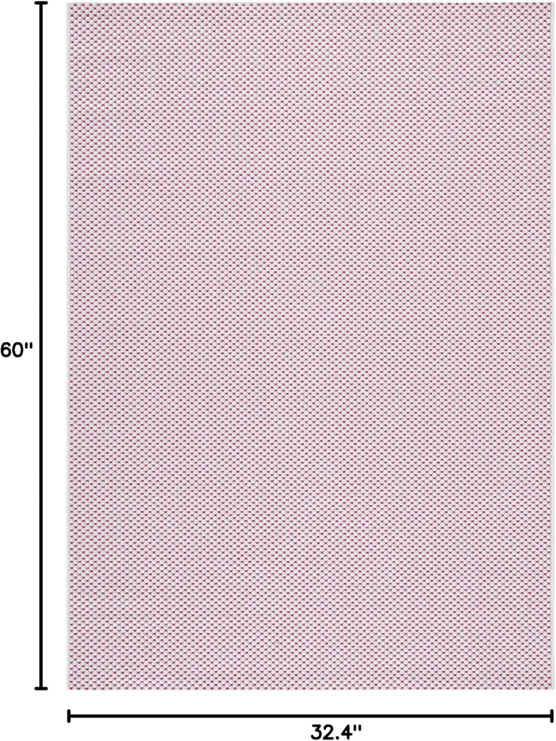 image:imageSAFAVIEH Courtyard Collection Area Rug 8 x 10 Natural amp Cream NonShedding amp Easy Care IndoorOutdoor amp WashableIdeal for Patio Backyard Mudroom CY852103012IvoryPink