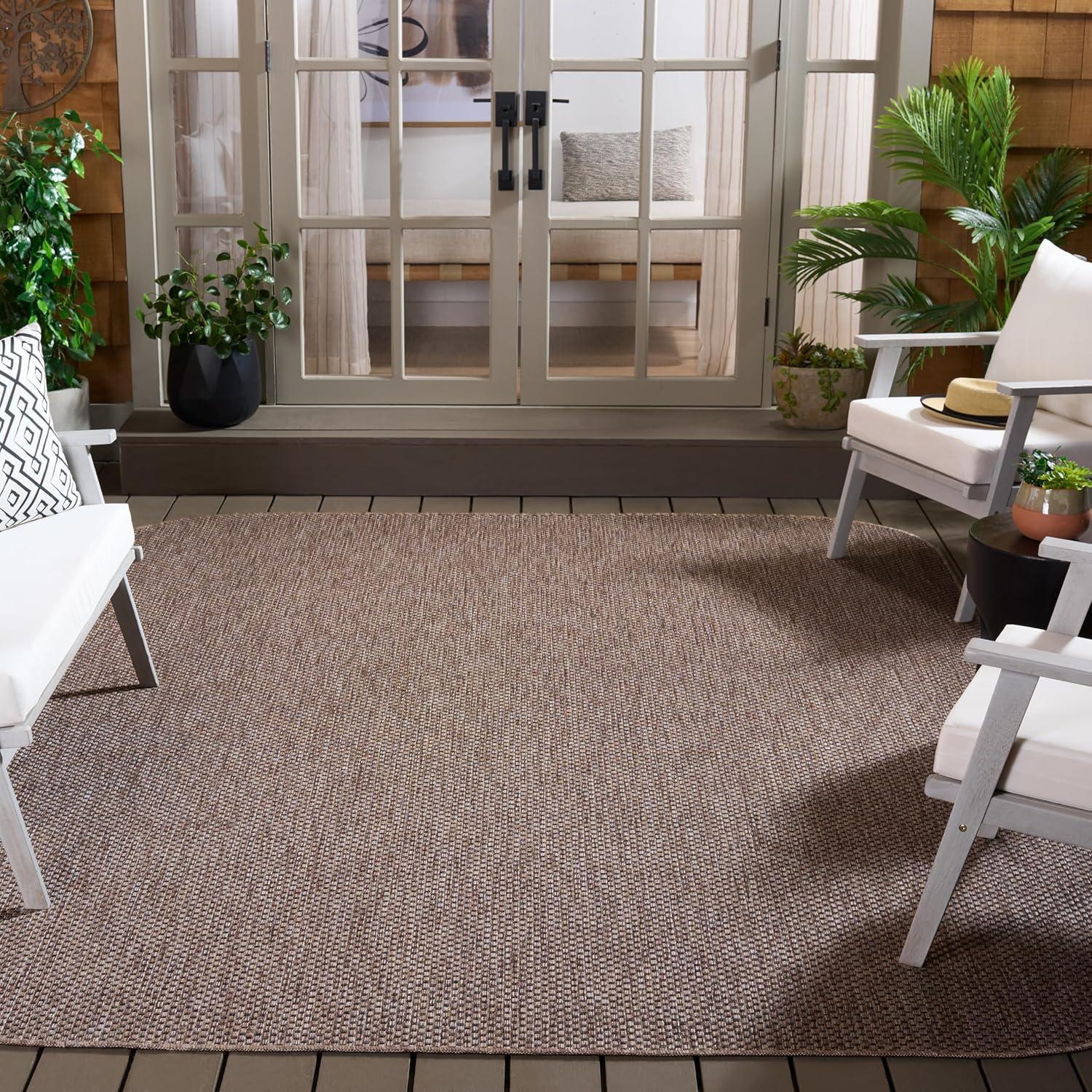 image:imageSAFAVIEH Courtyard Collection Area Rug 8 x 10 Natural amp Cream NonShedding amp Easy Care IndoorOutdoor amp WashableIdeal for Patio Backyard Mudroom CY852103012NaturalBlack
