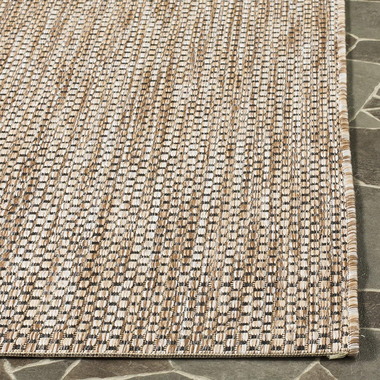 image:imageSAFAVIEH Courtyard Collection Area Rug 8 x 10 Natural amp Cream NonShedding amp Easy Care IndoorOutdoor amp WashableIdeal for Patio Backyard Mudroom CY852103012NaturalBlack