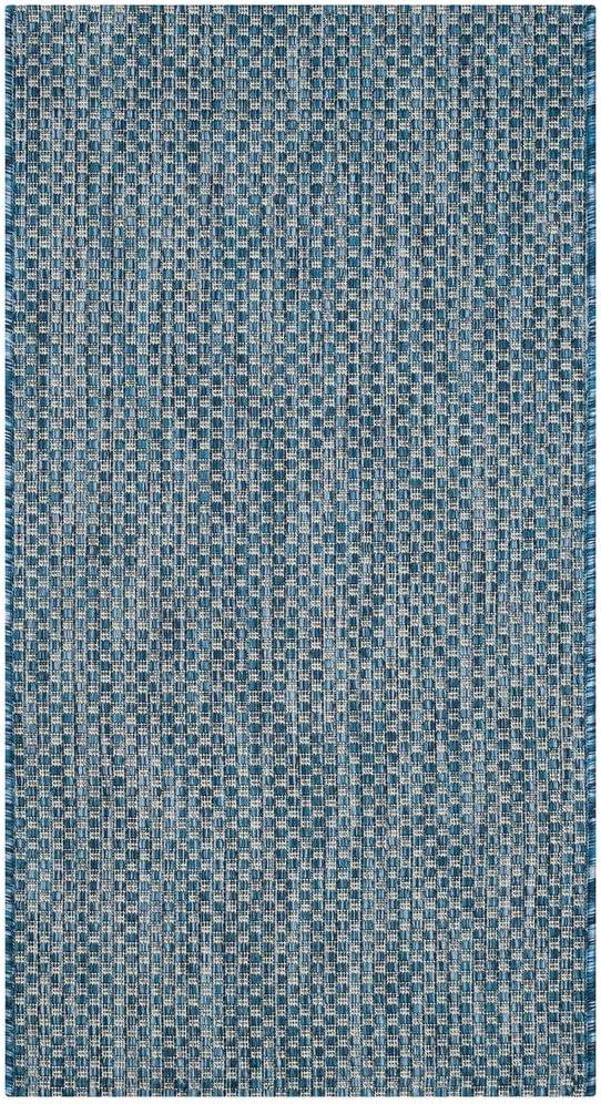 image:imageSAFAVIEH Courtyard Collection Area Rug 8 x 10 Natural amp Cream NonShedding amp Easy Care IndoorOutdoor amp WashableIdeal for Patio Backyard Mudroom CY852103012NavyGrey