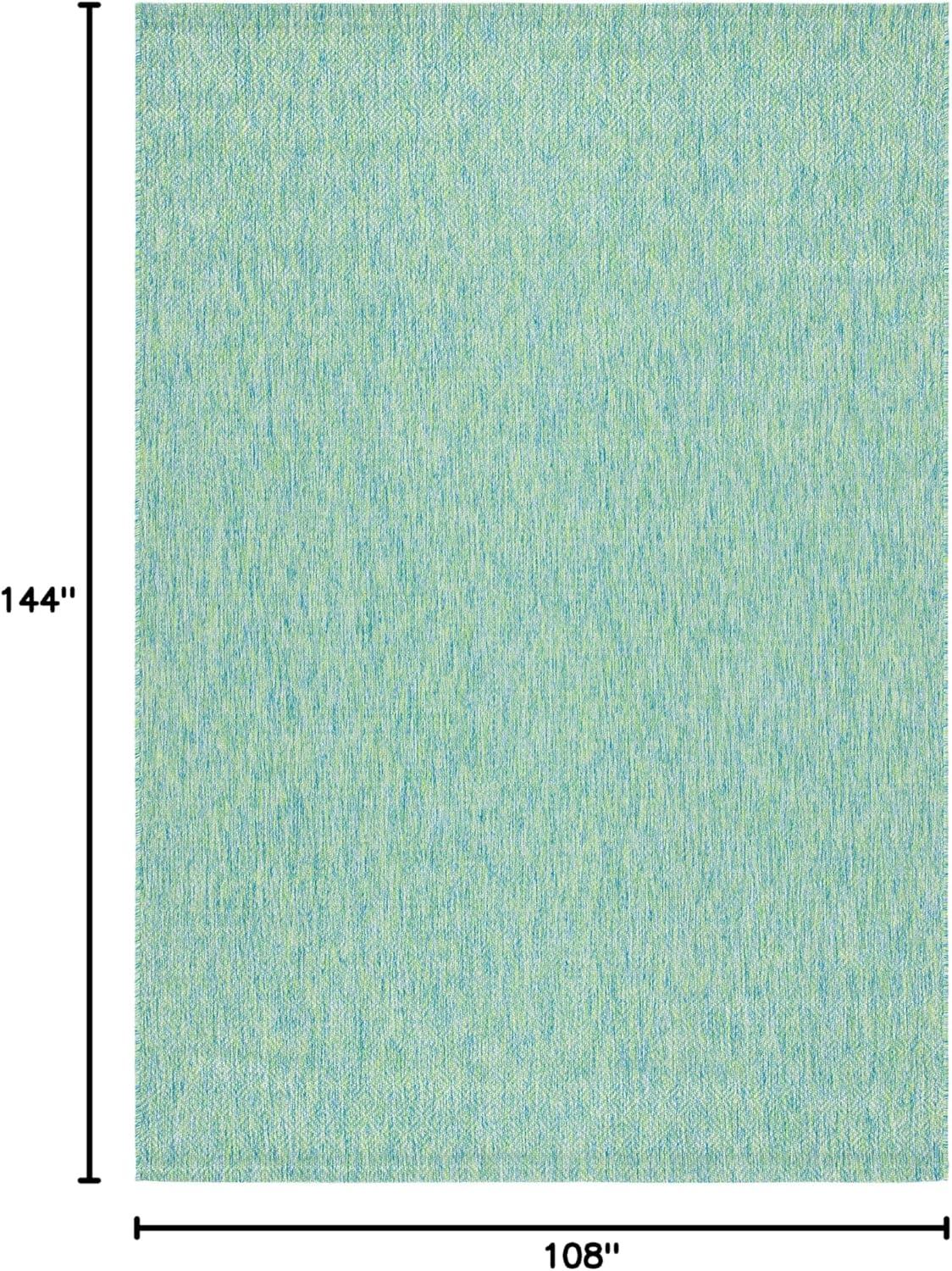 image:imageSAFAVIEH Courtyard Collection Area Rug 8 x 10 Natural amp Cream NonShedding amp Easy Care IndoorOutdoor amp WashableIdeal for Patio Backyard Mudroom CY852103012GreenBlue
