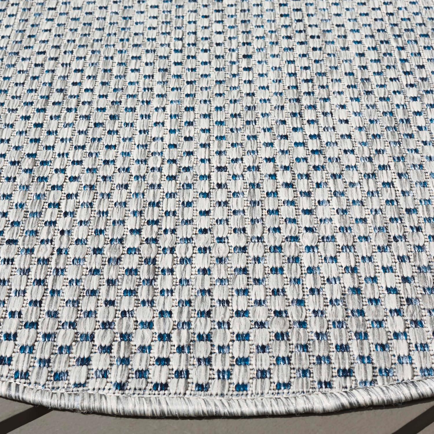 image:imageSAFAVIEH Courtyard Collection Area Rug 8 x 10 Natural amp Cream NonShedding amp Easy Care IndoorOutdoor amp WashableIdeal for Patio Backyard Mudroom CY852103012GreyNavy