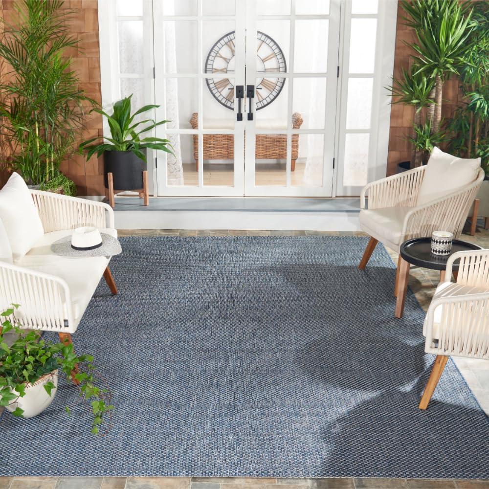 image:imageSAFAVIEH Courtyard Collection Area Rug 8 x 10 Natural amp Cream NonShedding amp Easy Care IndoorOutdoor amp WashableIdeal for Patio Backyard Mudroom CY852103012NavyGrey