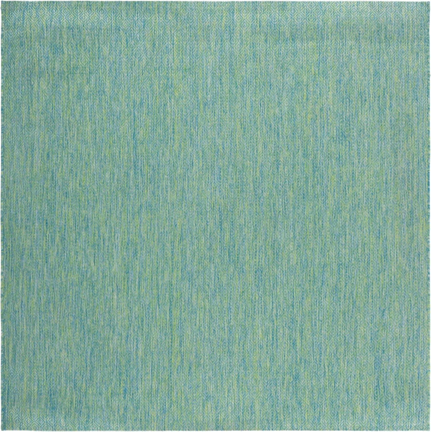 image:imageSAFAVIEH Courtyard Collection Area Rug 8 x 10 Natural amp Cream NonShedding amp Easy Care IndoorOutdoor amp WashableIdeal for Patio Backyard Mudroom CY852103012GreenBlue