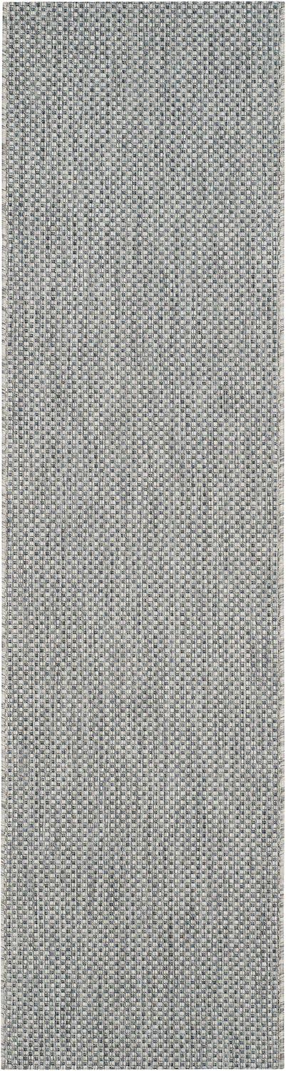 image:imageSAFAVIEH Courtyard Collection Area Rug 8 x 10 Natural amp Cream NonShedding amp Easy Care IndoorOutdoor amp WashableIdeal for Patio Backyard Mudroom CY852103012GreyNavy