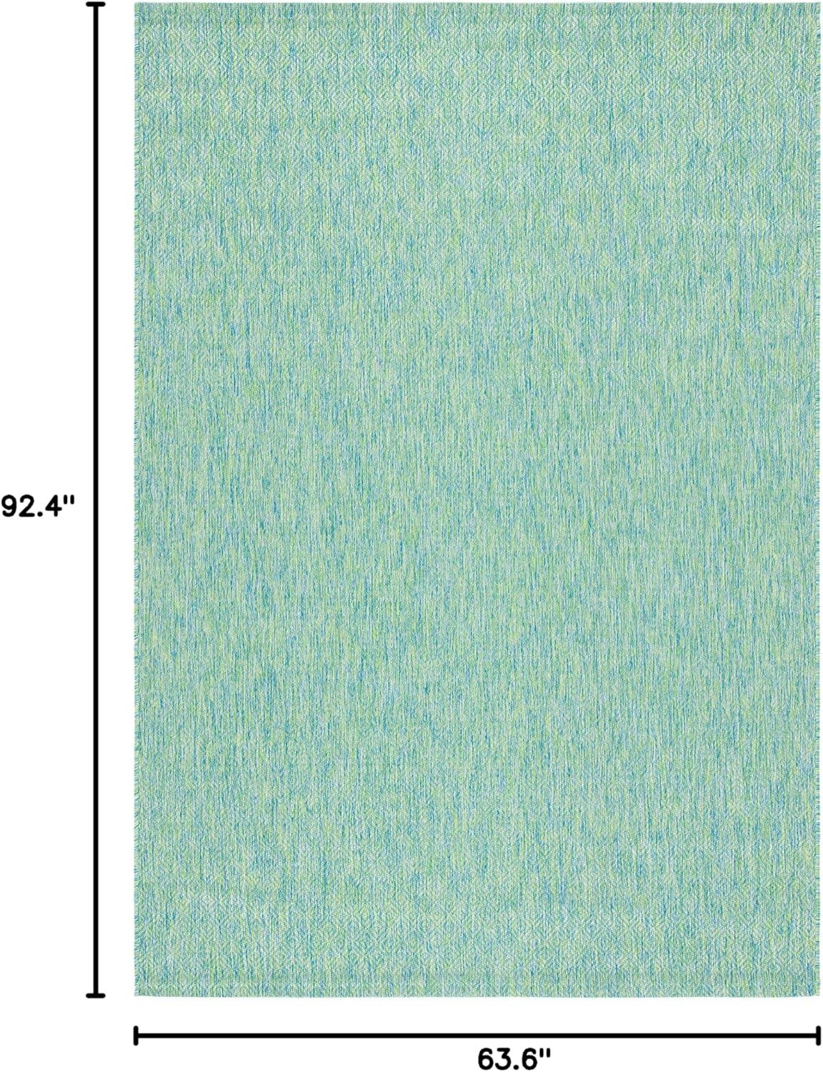 image:imageSAFAVIEH Courtyard Collection Area Rug 8 x 10 Natural amp Cream NonShedding amp Easy Care IndoorOutdoor amp WashableIdeal for Patio Backyard Mudroom CY852103012GreenBlue