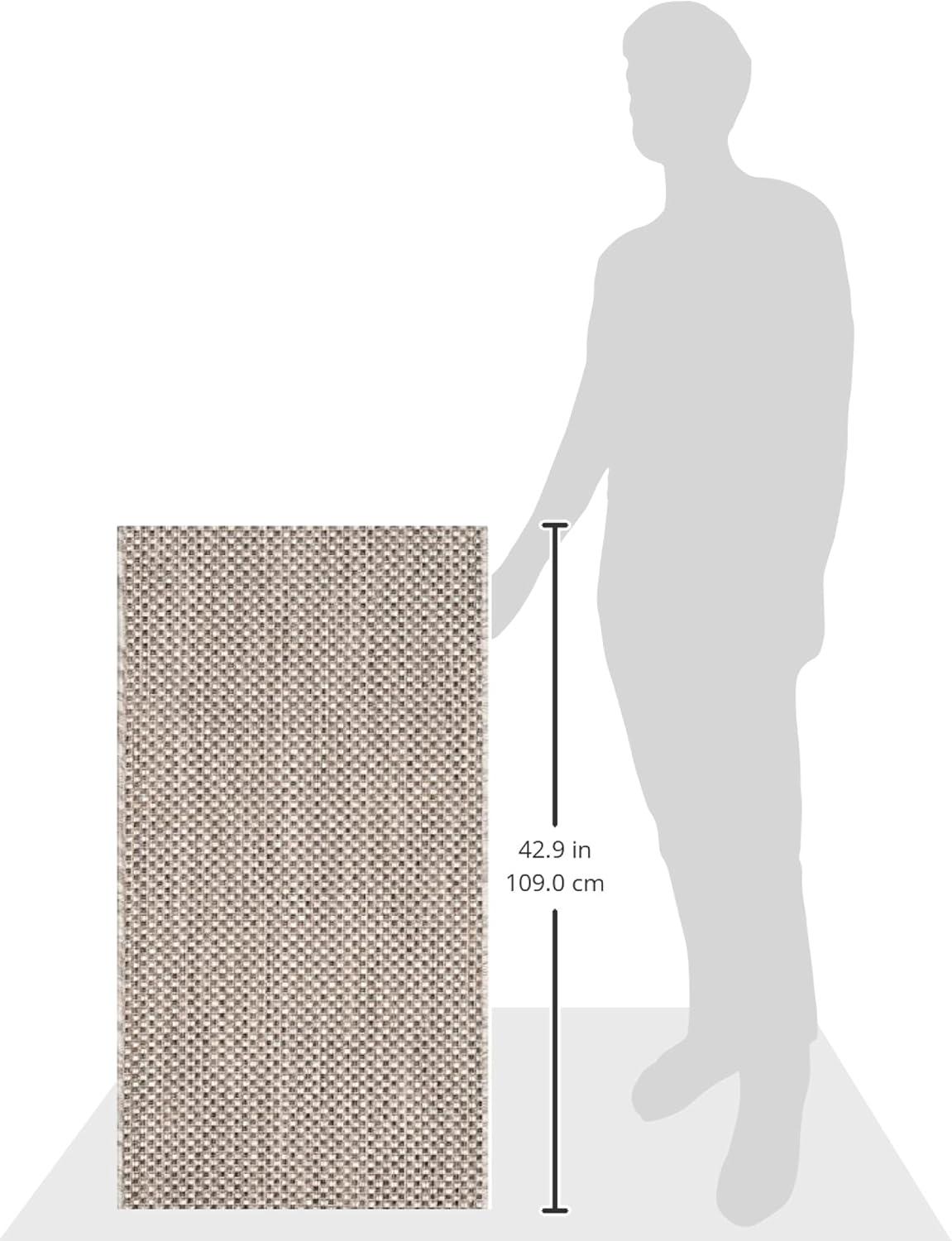 image:imageSAFAVIEH Courtyard Collection Area Rug 8 x 10 Natural amp Cream NonShedding amp Easy Care IndoorOutdoor amp WashableIdeal for Patio Backyard Mudroom CY852103012BeigeBrown