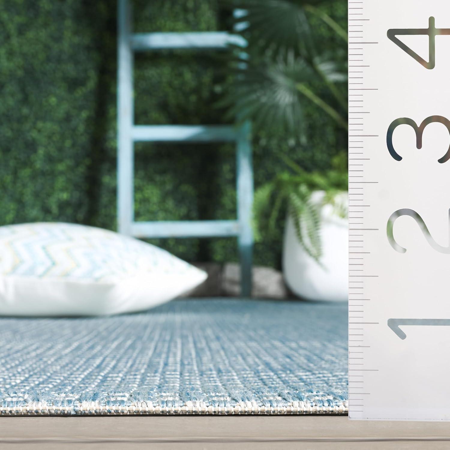 image:imageSAFAVIEH Courtyard Collection Area Rug 8 x 10 Natural amp Cream NonShedding amp Easy Care IndoorOutdoor amp WashableIdeal for Patio Backyard Mudroom CY852103012AquaGrey