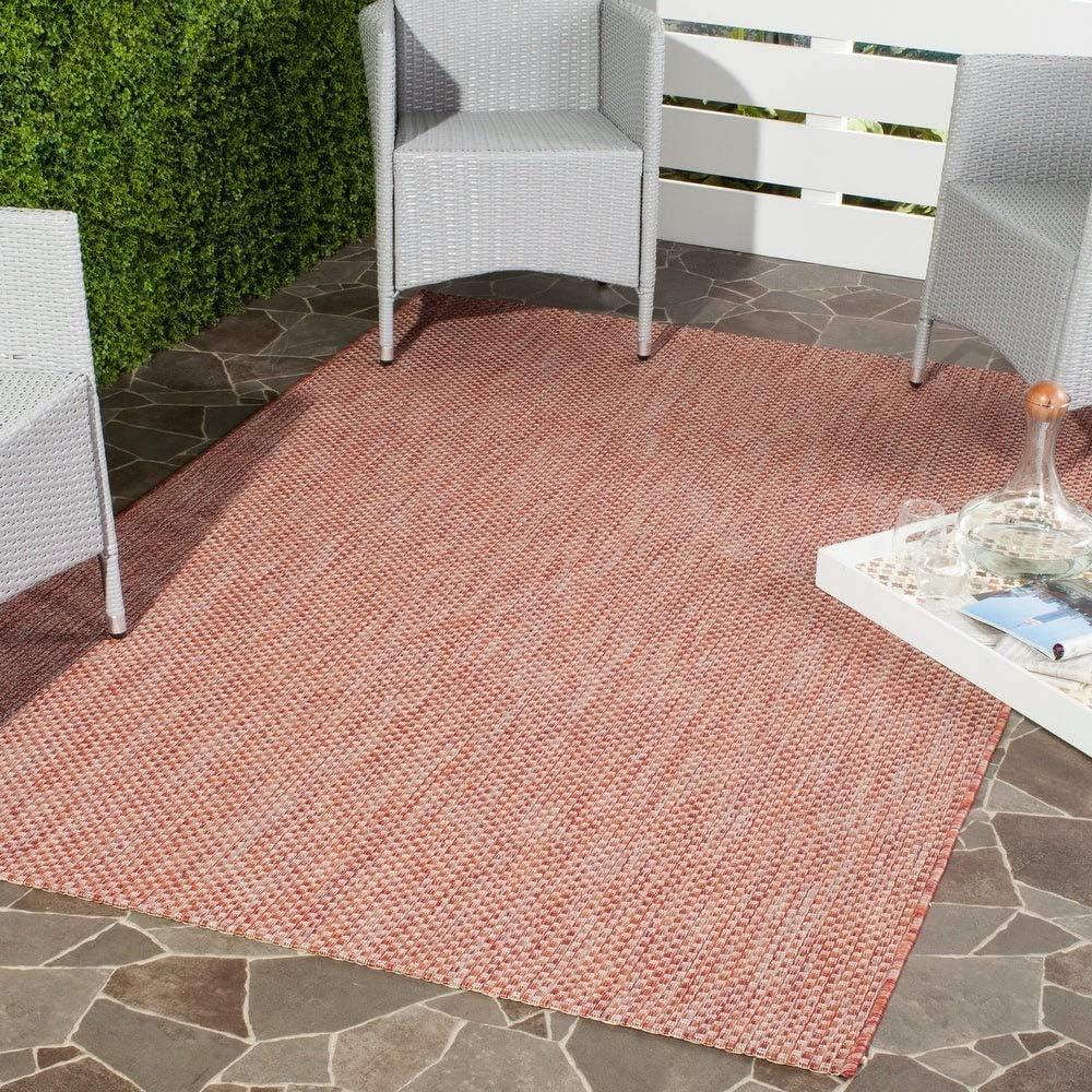 image:imageSAFAVIEH Courtyard Collection Area Rug 8 x 10 Natural amp Cream NonShedding amp Easy Care IndoorOutdoor amp WashableIdeal for Patio Backyard Mudroom CY852103012AquaGrey