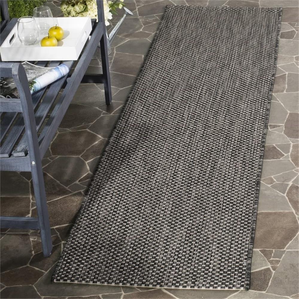 image:imageSAFAVIEH Courtyard Collection Area Rug 8 x 10 Natural amp Cream NonShedding amp Easy Care IndoorOutdoor amp WashableIdeal for Patio Backyard Mudroom CY852103012BlackBeige