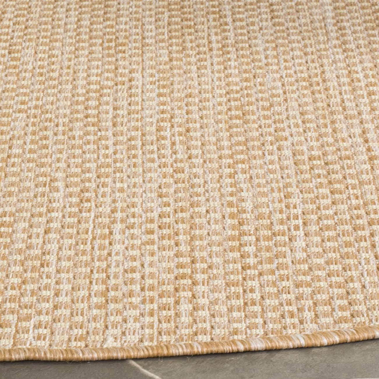 image:imageSAFAVIEH Courtyard Collection Area Rug 8 x 10 Natural amp Cream NonShedding amp Easy Care IndoorOutdoor amp WashableIdeal for Patio Backyard Mudroom CY852103012NaturalCream