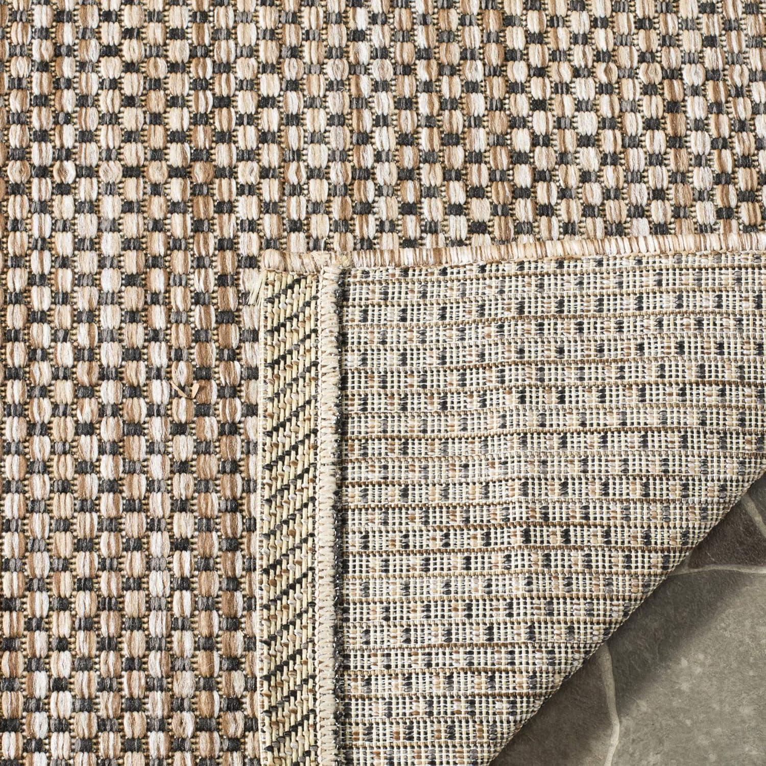 image:imageSAFAVIEH Courtyard Collection Area Rug 8 x 10 Natural amp Cream NonShedding amp Easy Care IndoorOutdoor amp WashableIdeal for Patio Backyard Mudroom CY852103012BeigeBrown
