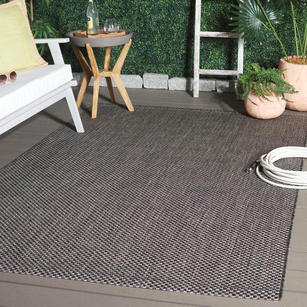 image:imageSAFAVIEH Courtyard Collection Area Rug 8 x 10 Natural amp Cream NonShedding amp Easy Care IndoorOutdoor amp WashableIdeal for Patio Backyard Mudroom CY852103012BlackBeige