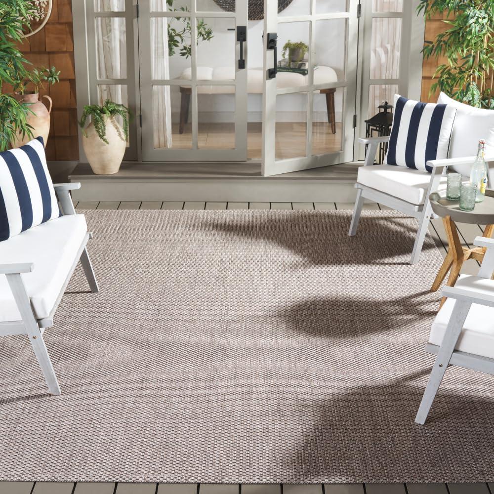 image:imageSAFAVIEH Courtyard Collection Area Rug 8 x 10 Natural amp Cream NonShedding amp Easy Care IndoorOutdoor amp WashableIdeal for Patio Backyard Mudroom CY852103012BeigeBrown
