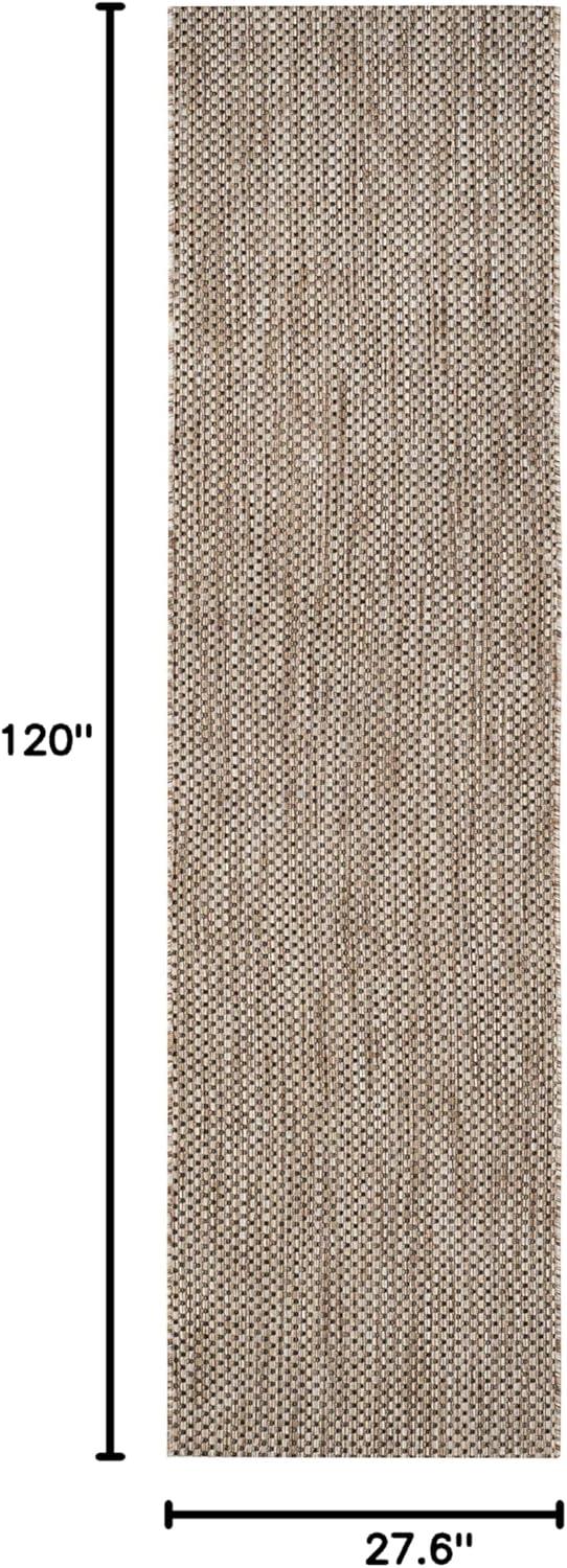 image:imageSAFAVIEH Courtyard Collection Area Rug 8 x 10 Natural amp Cream NonShedding amp Easy Care IndoorOutdoor amp WashableIdeal for Patio Backyard Mudroom CY852103012NaturalBlack