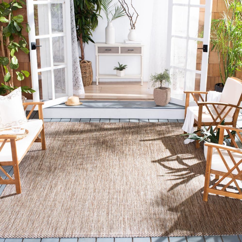 image:imageSAFAVIEH Courtyard Collection Area Rug 8 x 10 Natural amp Cream NonShedding amp Easy Care IndoorOutdoor amp WashableIdeal for Patio Backyard Mudroom CY852103012NaturalBlack