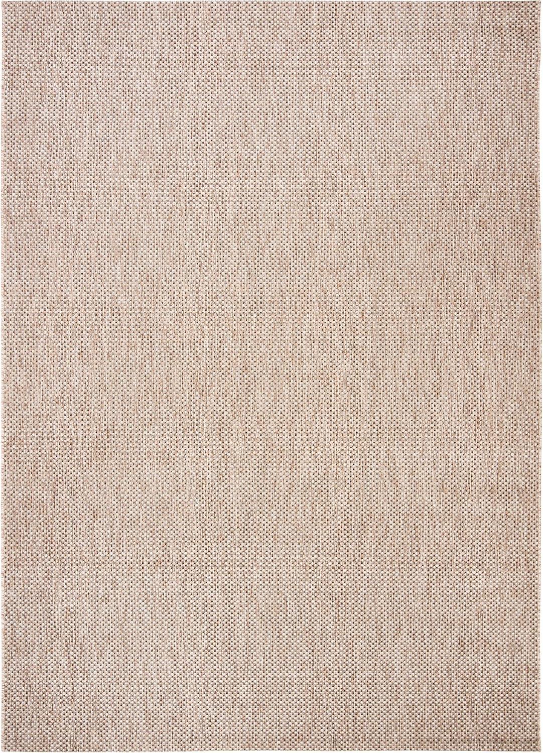image:imageSAFAVIEH Courtyard Collection Area Rug 8 x 10 Natural amp Cream NonShedding amp Easy Care IndoorOutdoor amp WashableIdeal for Patio Backyard Mudroom CY852103012NaturalBlack