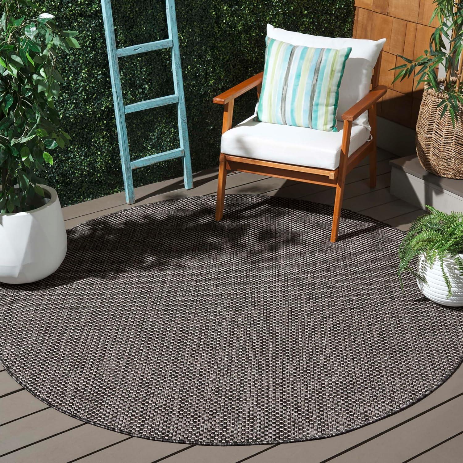 image:imageSAFAVIEH Courtyard Collection Area Rug 8 x 10 Natural amp Cream NonShedding amp Easy Care IndoorOutdoor amp WashableIdeal for Patio Backyard Mudroom CY852103012BlackBeige