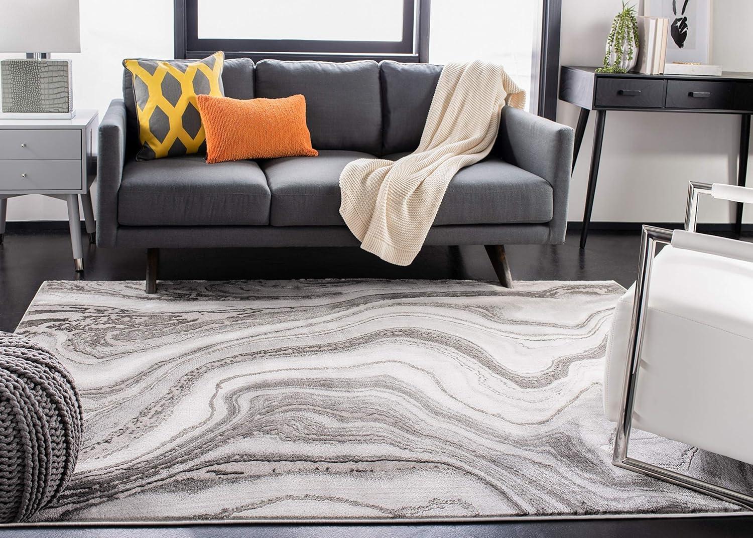 image:imageSAFAVIEH Craft Collection Area Rug 8 x 10 Grey amp Gold Modern Abstract Design NonShedding amp Easy Care Ideal for High Traffic Areas in Living Room Bedroom CFT819FGreySilver