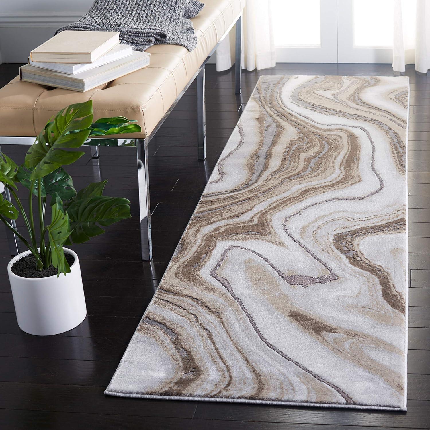 image:imageSAFAVIEH Craft Collection Area Rug 8 x 10 Grey amp Gold Modern Abstract Design NonShedding amp Easy Care Ideal for High Traffic Areas in Living Room Bedroom CFT819FGoldGrey