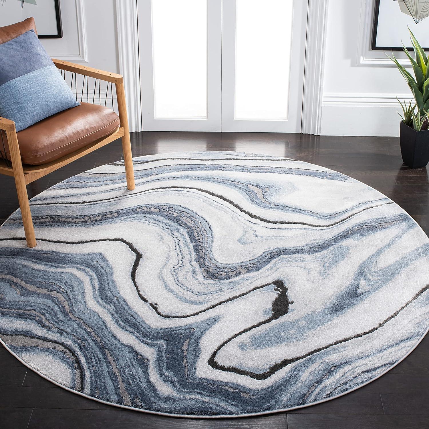 image:imageSAFAVIEH Craft Collection Area Rug 8 x 10 Grey amp Gold Modern Abstract Design NonShedding amp Easy Care Ideal for High Traffic Areas in Living Room Bedroom CFT819FBlueGrey