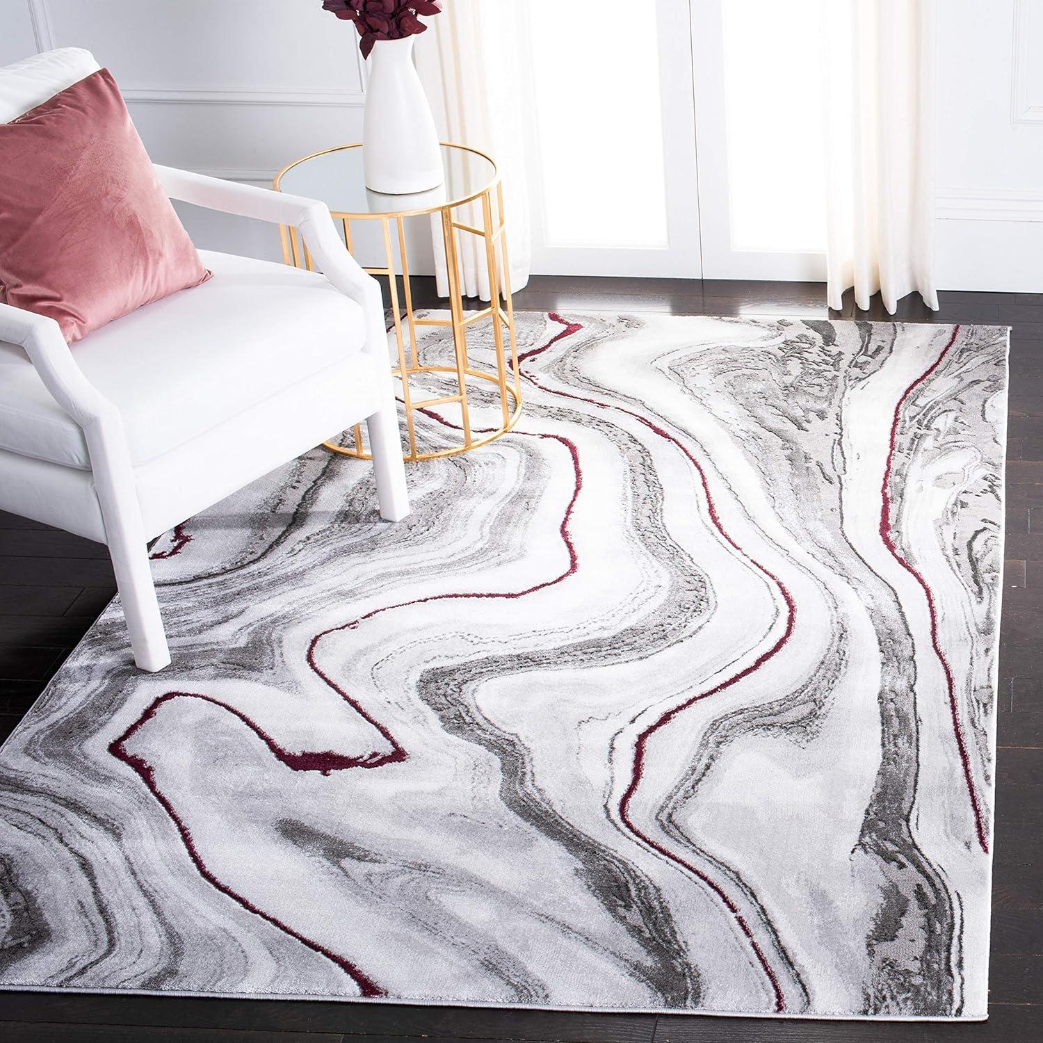 image:imageSAFAVIEH Craft Collection Area Rug 8 x 10 Grey amp Gold Modern Abstract Design NonShedding amp Easy Care Ideal for High Traffic Areas in Living Room Bedroom CFT819FGreyWine