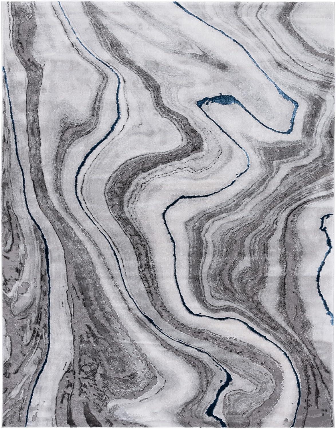 image:imageSAFAVIEH Craft Collection Area Rug 8 x 10 Grey amp Gold Modern Abstract Design NonShedding amp Easy Care Ideal for High Traffic Areas in Living Room Bedroom CFT819FGreyBlue