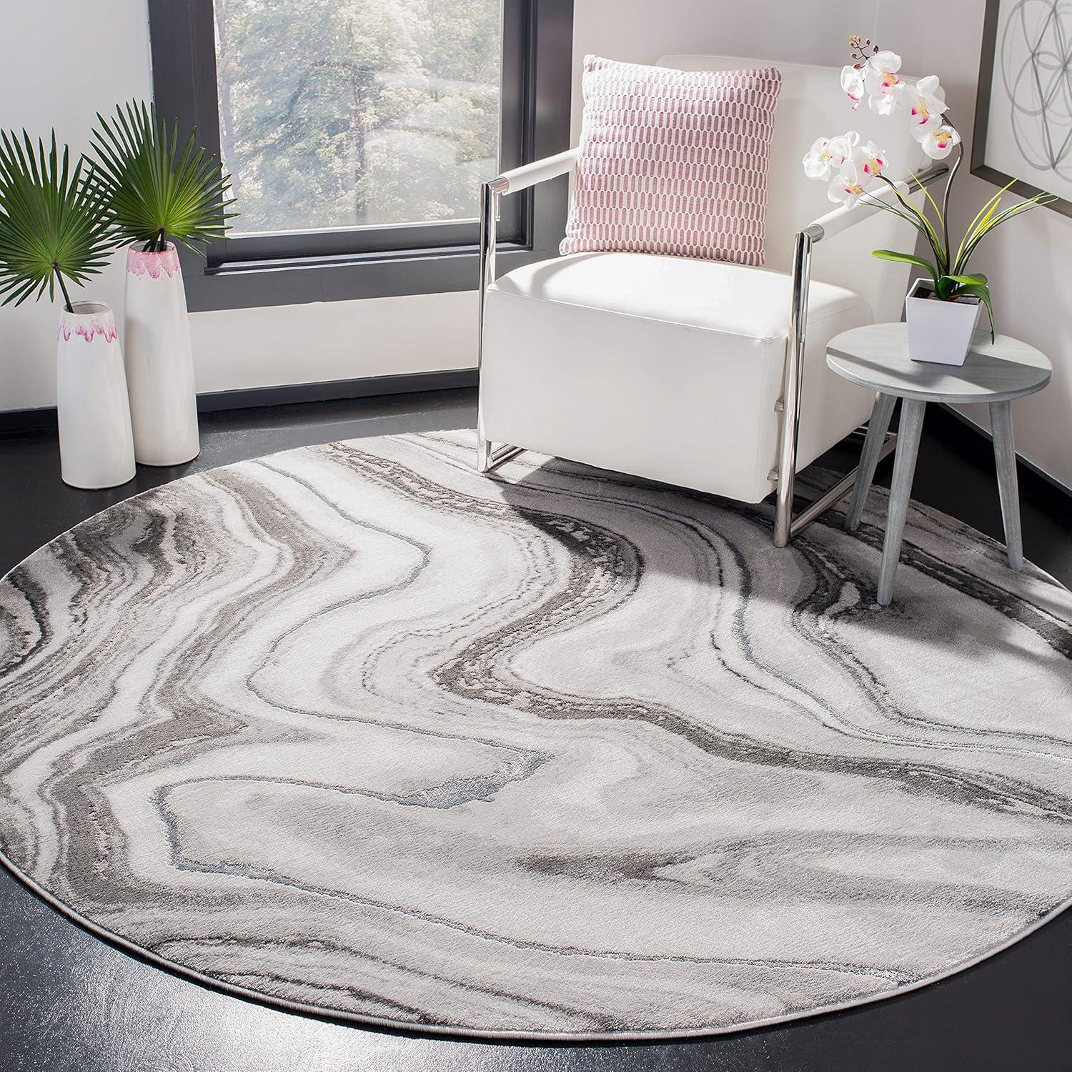 image:imageSAFAVIEH Craft Collection Area Rug 8 x 10 Grey amp Gold Modern Abstract Design NonShedding amp Easy Care Ideal for High Traffic Areas in Living Room Bedroom CFT819FGreySilver