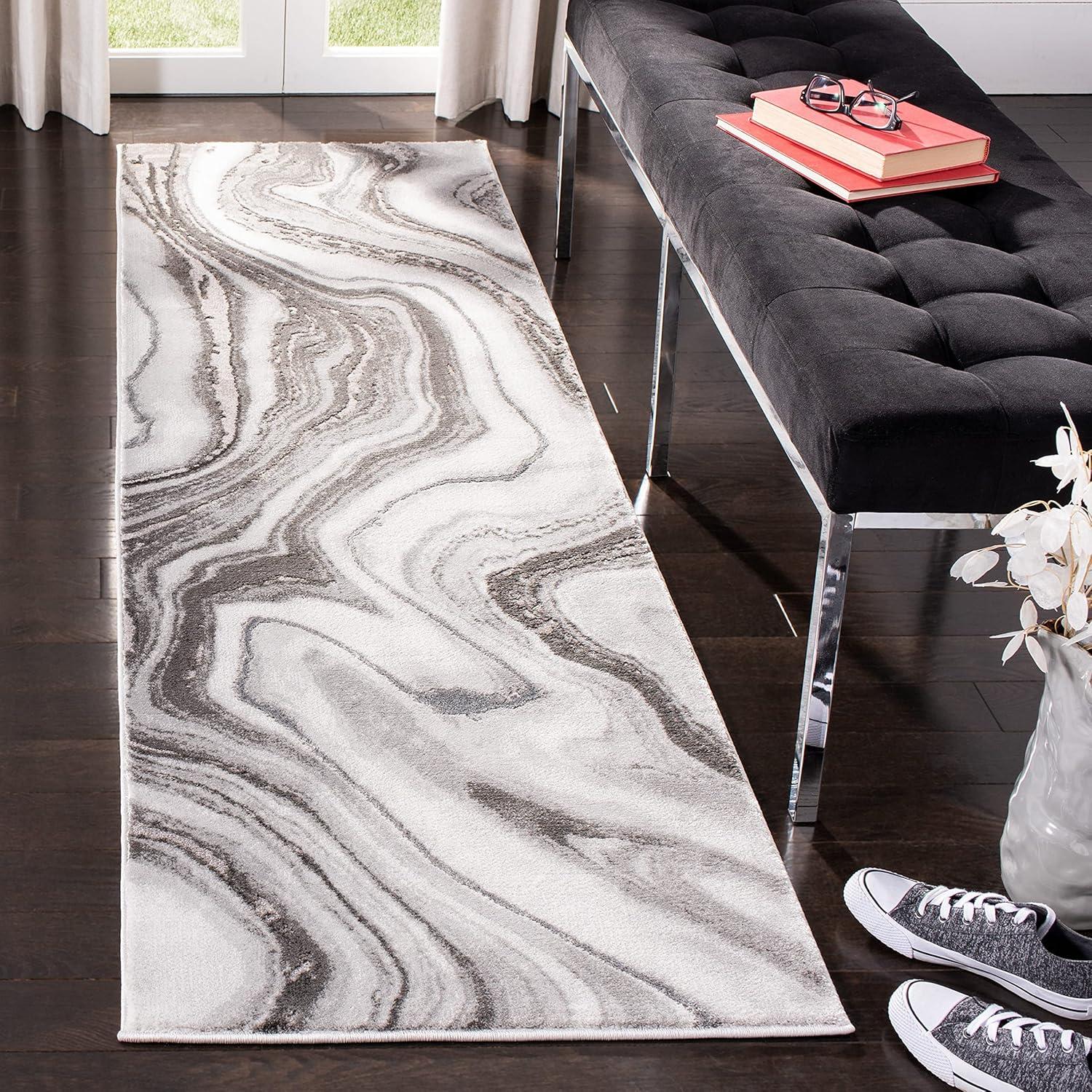image:imageSAFAVIEH Craft Collection Area Rug 8 x 10 Grey amp Gold Modern Abstract Design NonShedding amp Easy Care Ideal for High Traffic Areas in Living Room Bedroom CFT819FGreySilver