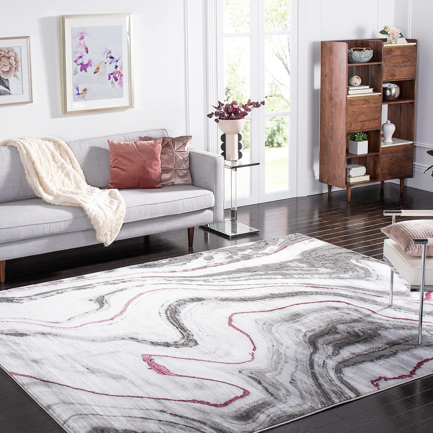 image:imageSAFAVIEH Craft Collection Area Rug 8 x 10 Grey amp Gold Modern Abstract Design NonShedding amp Easy Care Ideal for High Traffic Areas in Living Room Bedroom CFT819FGreyWine