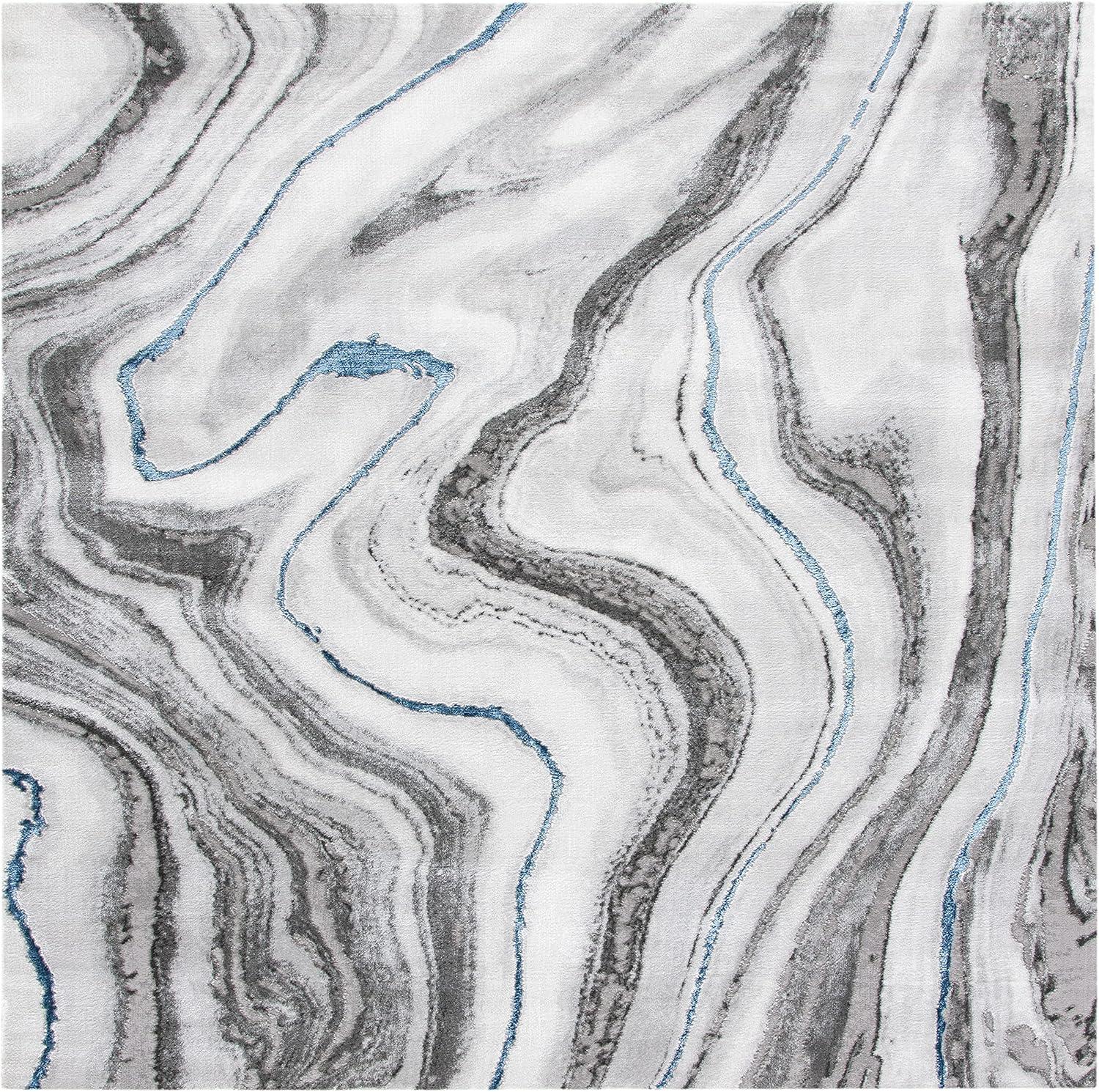 image:imageSAFAVIEH Craft Collection Area Rug 8 x 10 Grey amp Gold Modern Abstract Design NonShedding amp Easy Care Ideal for High Traffic Areas in Living Room Bedroom CFT819FGreyBlue