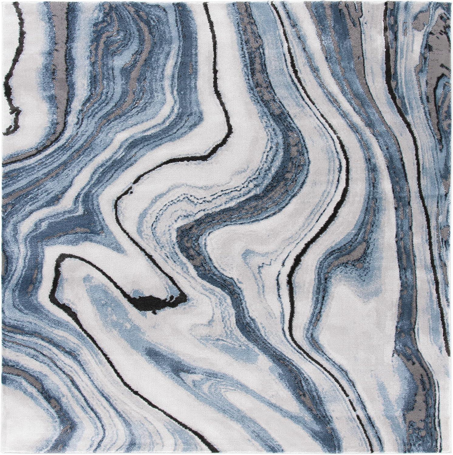 image:imageSAFAVIEH Craft Collection Area Rug 8 x 10 Grey amp Gold Modern Abstract Design NonShedding amp Easy Care Ideal for High Traffic Areas in Living Room Bedroom CFT819FBlueGrey