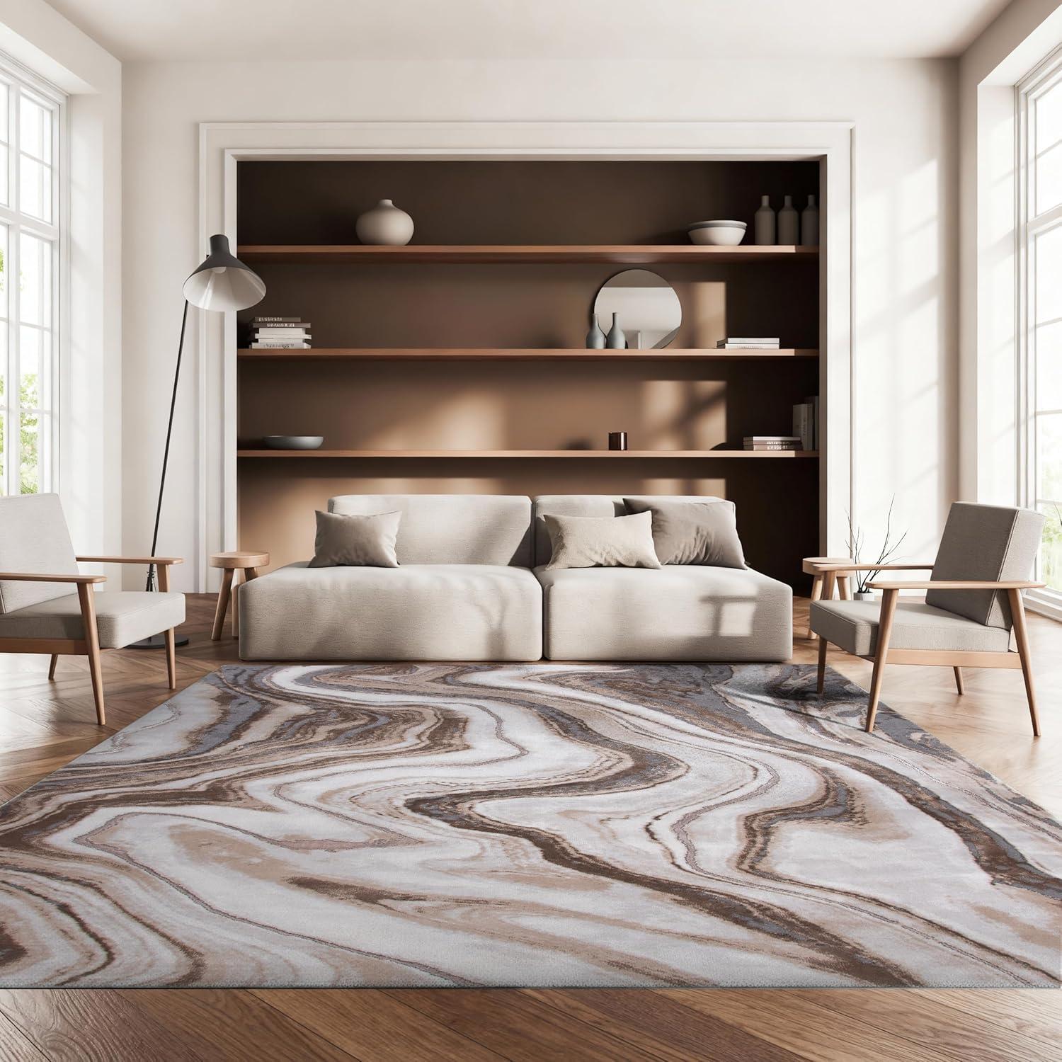 image:imageSAFAVIEH Craft Collection Area Rug 8 x 10 Grey amp Gold Modern Abstract Design NonShedding amp Easy Care Ideal for High Traffic Areas in Living Room Bedroom CFT819FGoldGrey