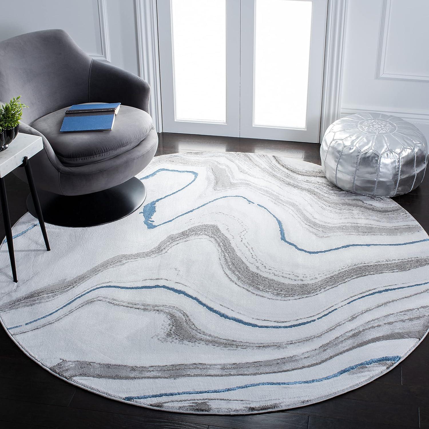 image:imageSAFAVIEH Craft Collection Area Rug 8 x 10 Grey amp Gold Modern Abstract Design NonShedding amp Easy Care Ideal for High Traffic Areas in Living Room Bedroom CFT819FGreyBlue