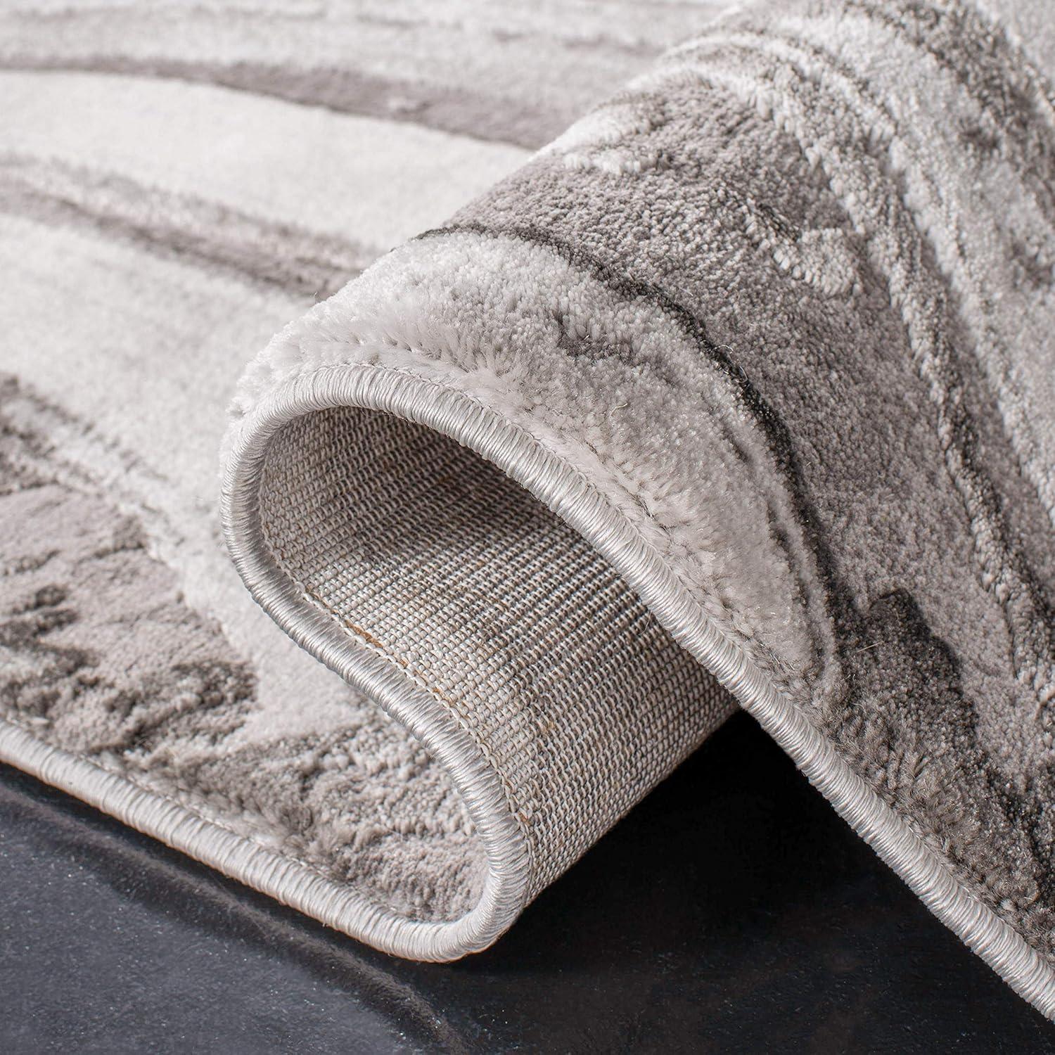 image:imageSAFAVIEH Craft Collection Area Rug 8 x 10 Grey amp Gold Modern Abstract Design NonShedding amp Easy Care Ideal for High Traffic Areas in Living Room Bedroom CFT819FGreySilver