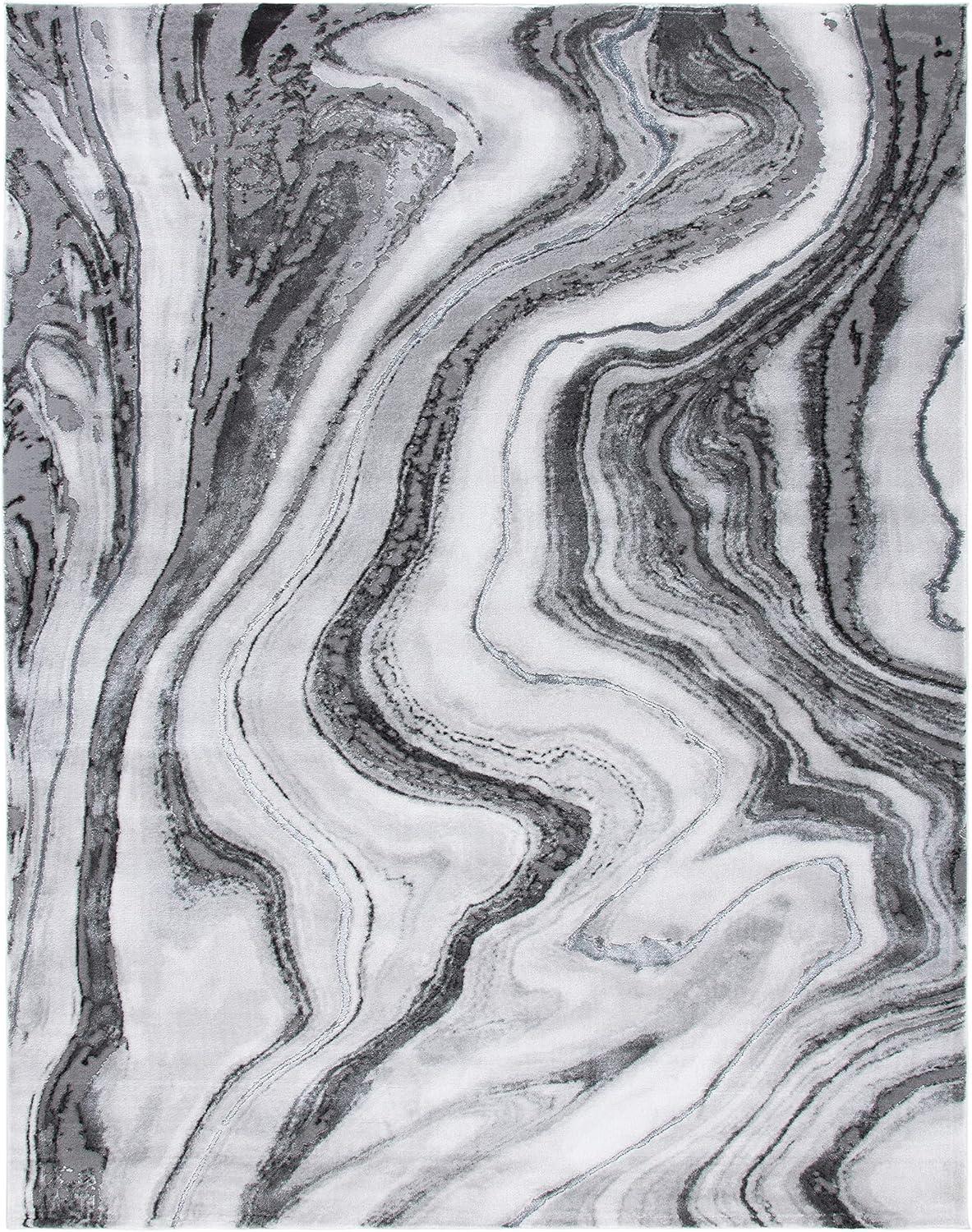 image:imageSAFAVIEH Craft Collection Area Rug 8 x 10 Grey amp Gold Modern Abstract Design NonShedding amp Easy Care Ideal for High Traffic Areas in Living Room Bedroom CFT819FGreySilver