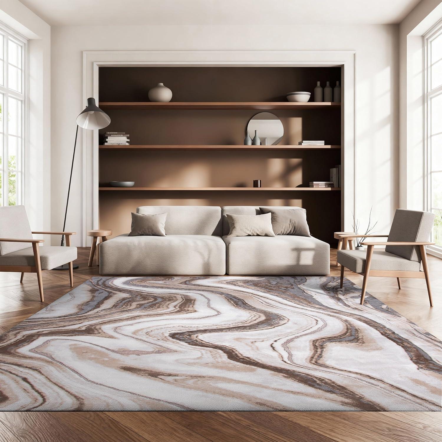 image:imageSAFAVIEH Craft Collection Area Rug 8 x 10 Grey amp Gold Modern Abstract Design NonShedding amp Easy Care Ideal for High Traffic Areas in Living Room Bedroom CFT819FGoldGrey
