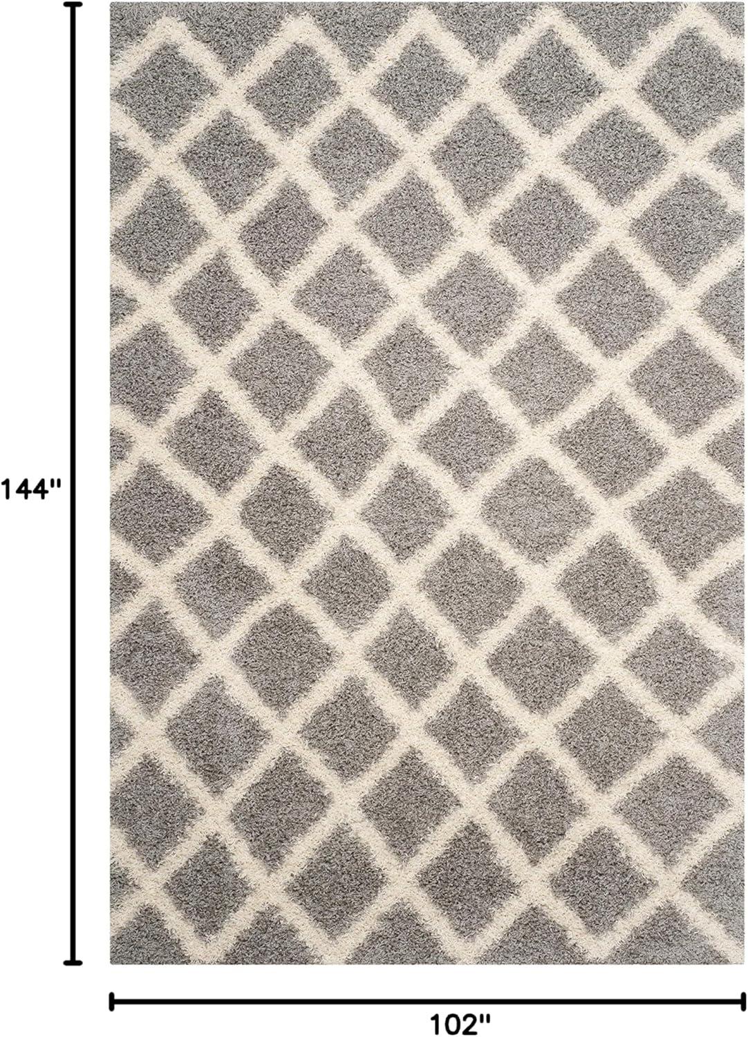 image:imageSAFAVIEH Dallas Shag Collection Area Rug 51 x 76 Seafoam amp Ivory Trellis Design NonShedding amp Easy Care 15inch Thick Ideal for High Traffic Areas in Living Room Bedroom SGD258CGreyIvory