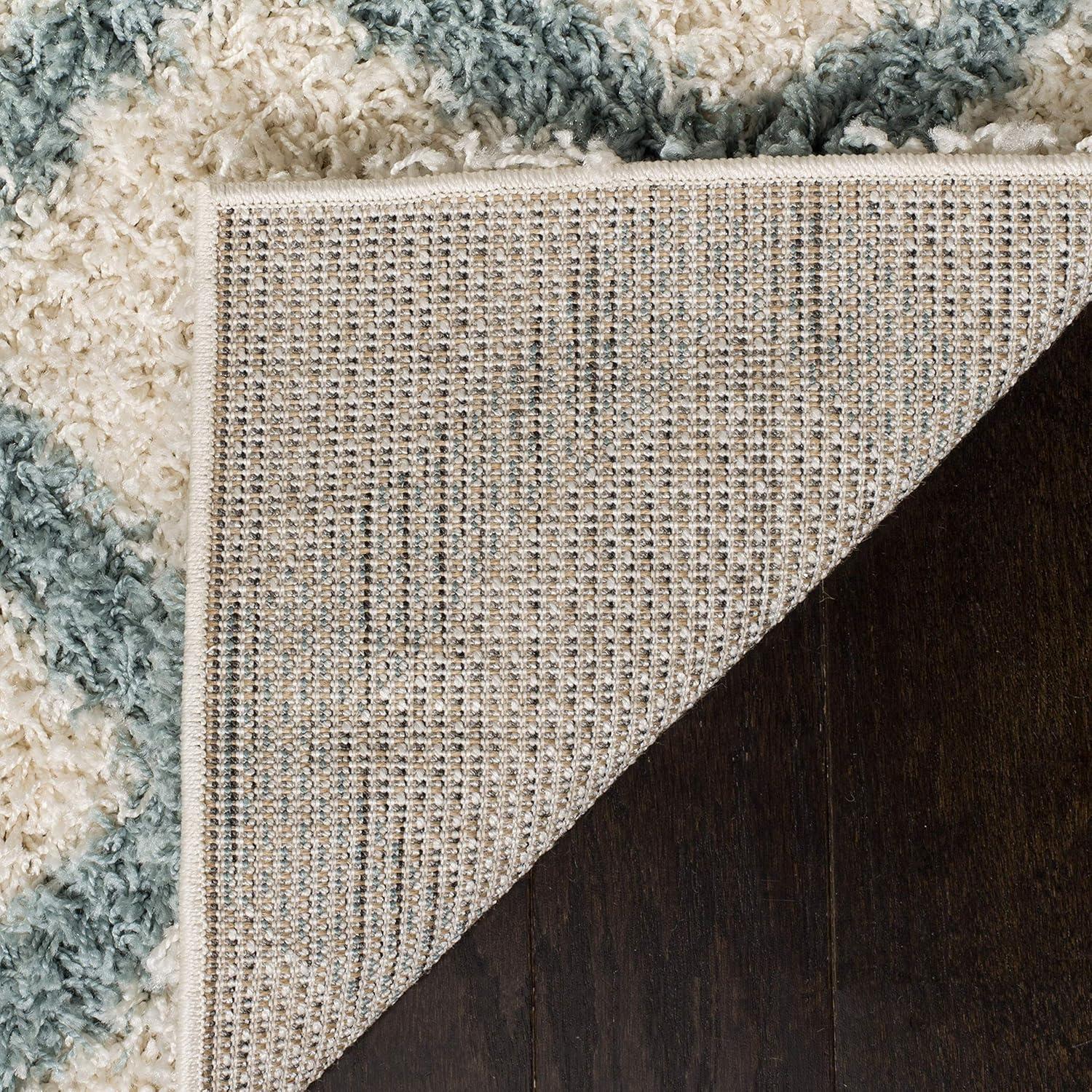 image:imageSAFAVIEH Dallas Shag Collection Area Rug 51 x 76 Seafoam amp Ivory Trellis Design NonShedding amp Easy Care 15inch Thick Ideal for High Traffic Areas in Living Room Bedroom SGD258CIvorySeafoam