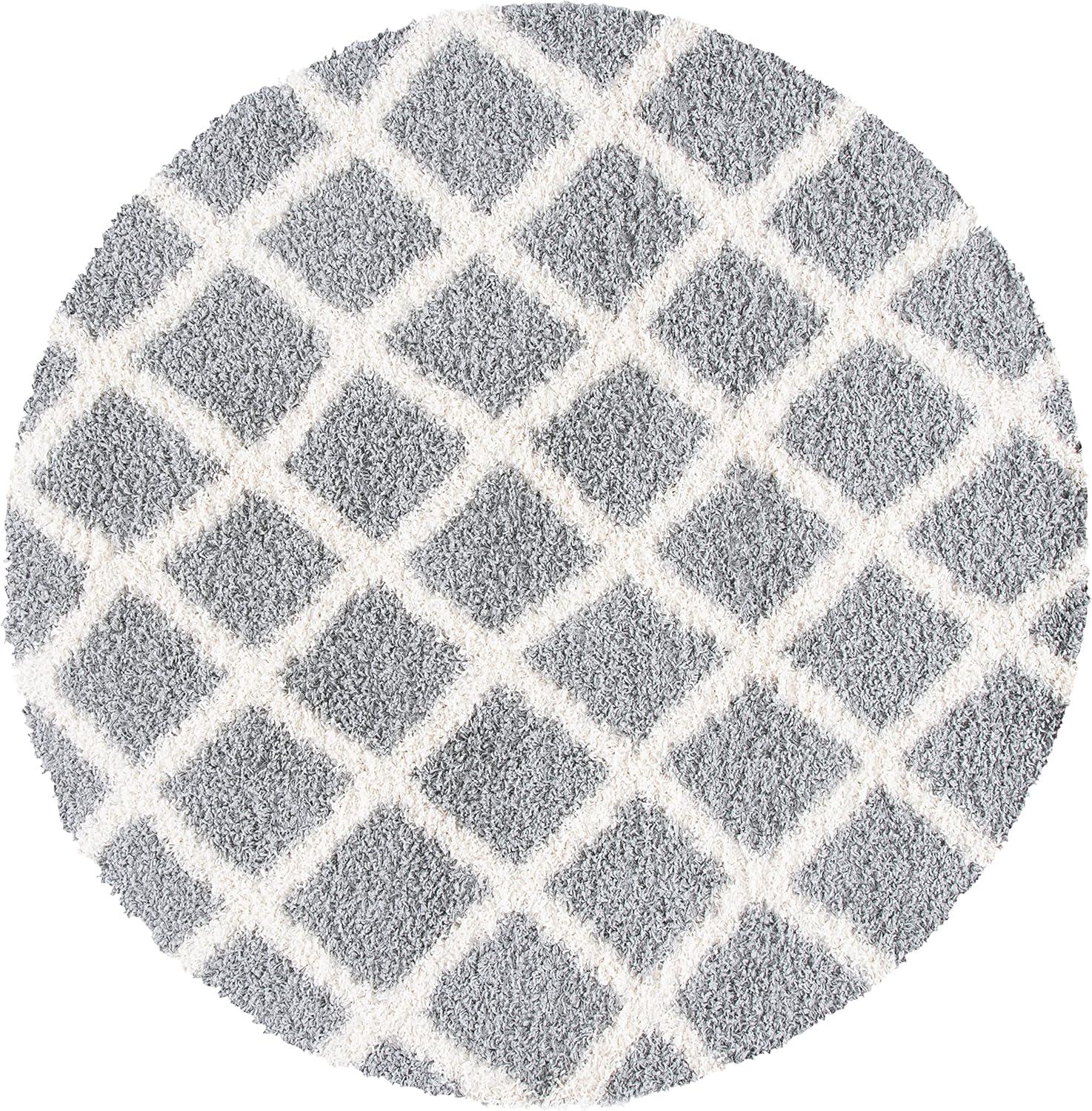 image:imageSAFAVIEH Dallas Shag Collection Area Rug 51 x 76 Seafoam amp Ivory Trellis Design NonShedding amp Easy Care 15inch Thick Ideal for High Traffic Areas in Living Room Bedroom SGD258CGreyIvory